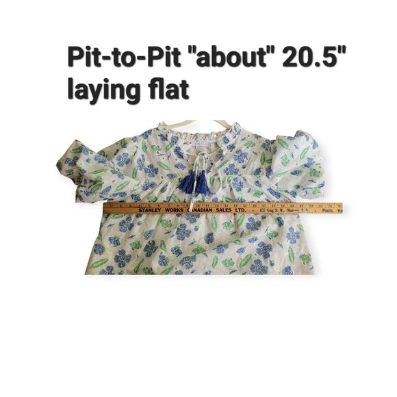 Romantic Bohemian White Eyelet Voy Eyelet Blouse Med - Picture 6 of 9